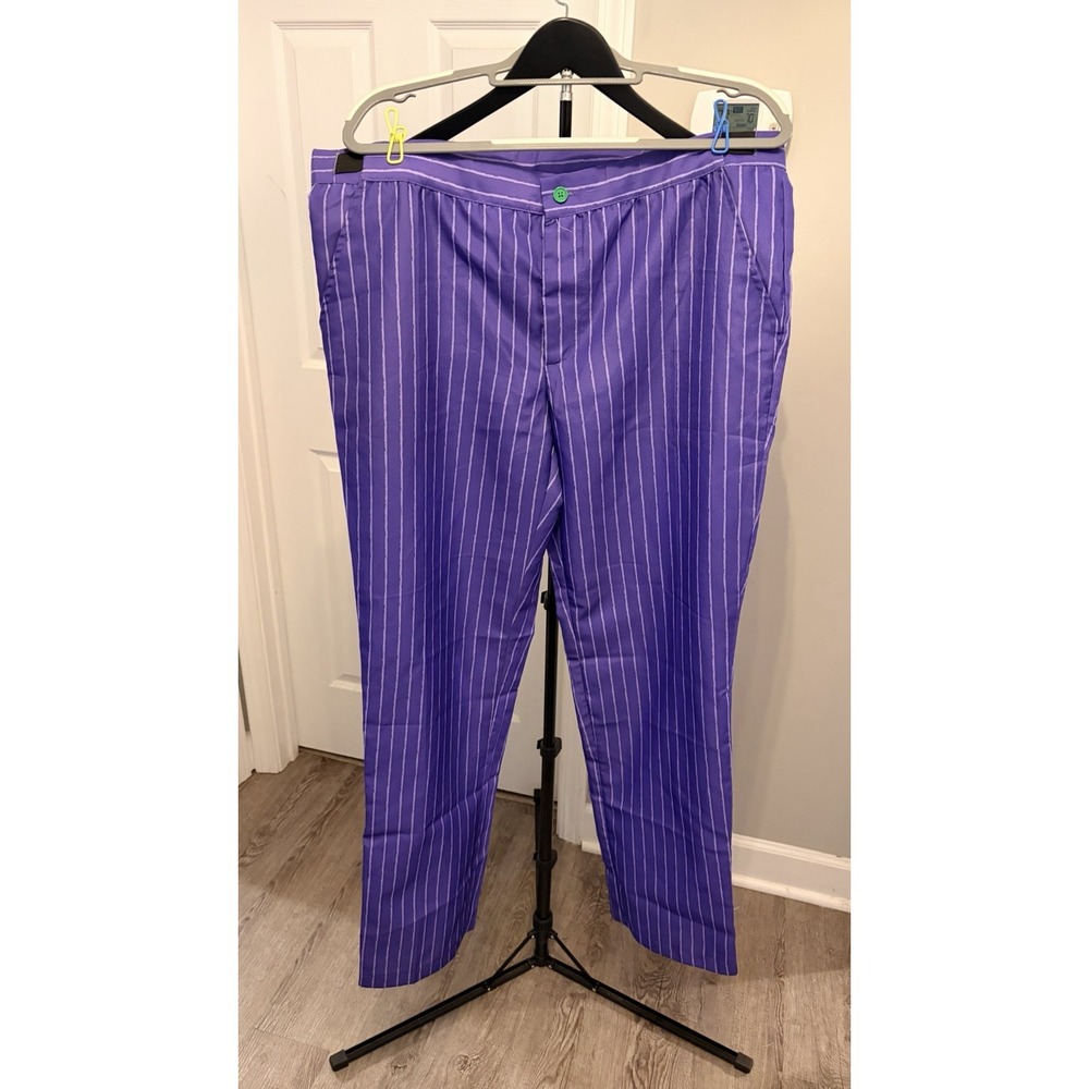 Spirit Halloween x Suitmeister The Joker Purple Pinstripe Costume Pants Men's XL